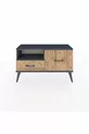 Commode Arges à une étagère et 2 tiroirs Anthracite-Anthracite/Sapin