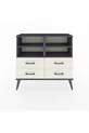 Arges Dresser 4 Shelves 4 Drawers Anthracite-Anthracite/Moonstone