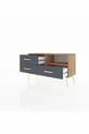 Arges Dresser Single Shelf 3 Drawers Pine-Pine/Anthracite