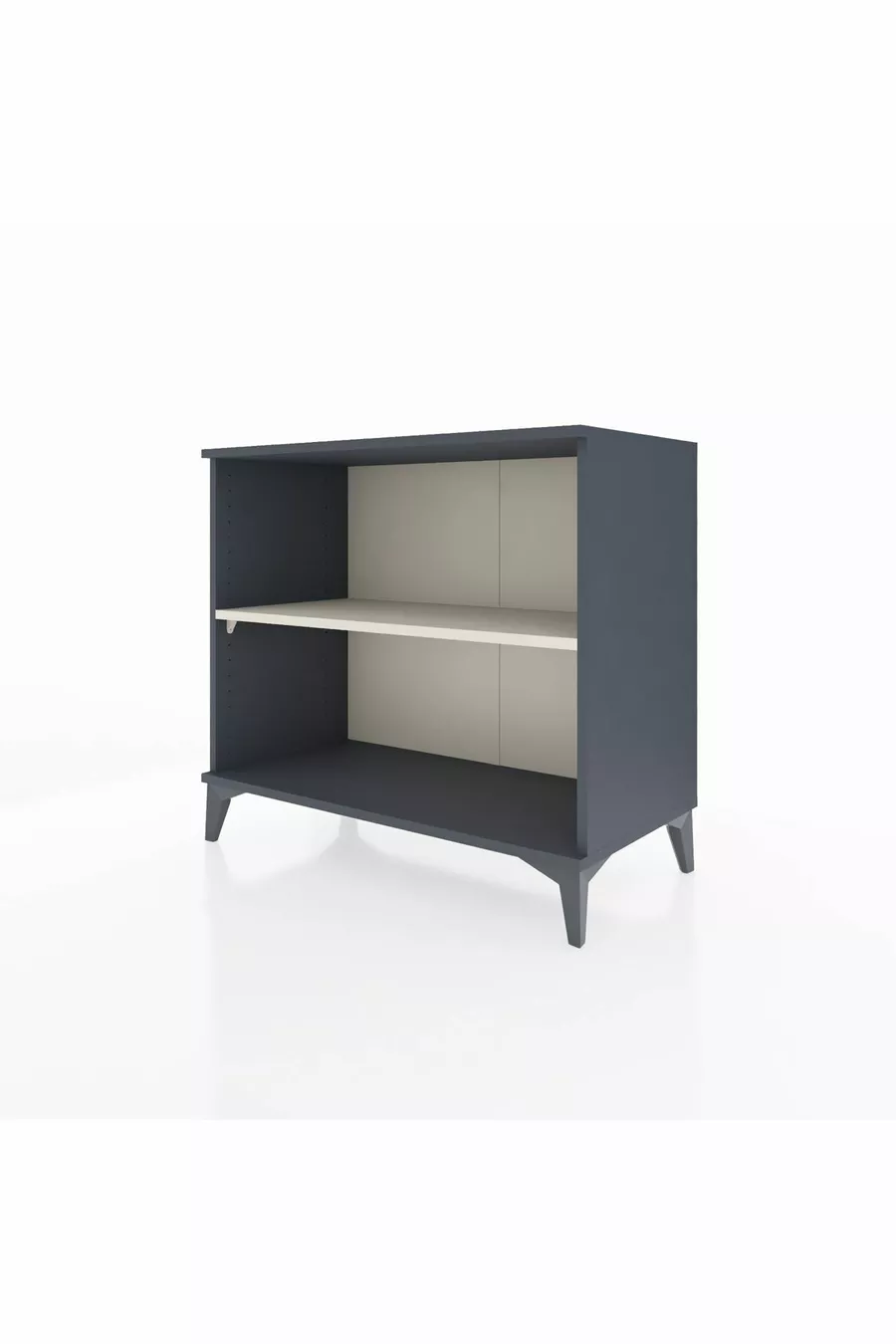 Commode Hyperion à une seule étagère Anthracite-Pierre de lune