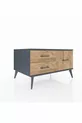 Kronos Dresser 3-Shelf Anthracite-Anthracite/Pine