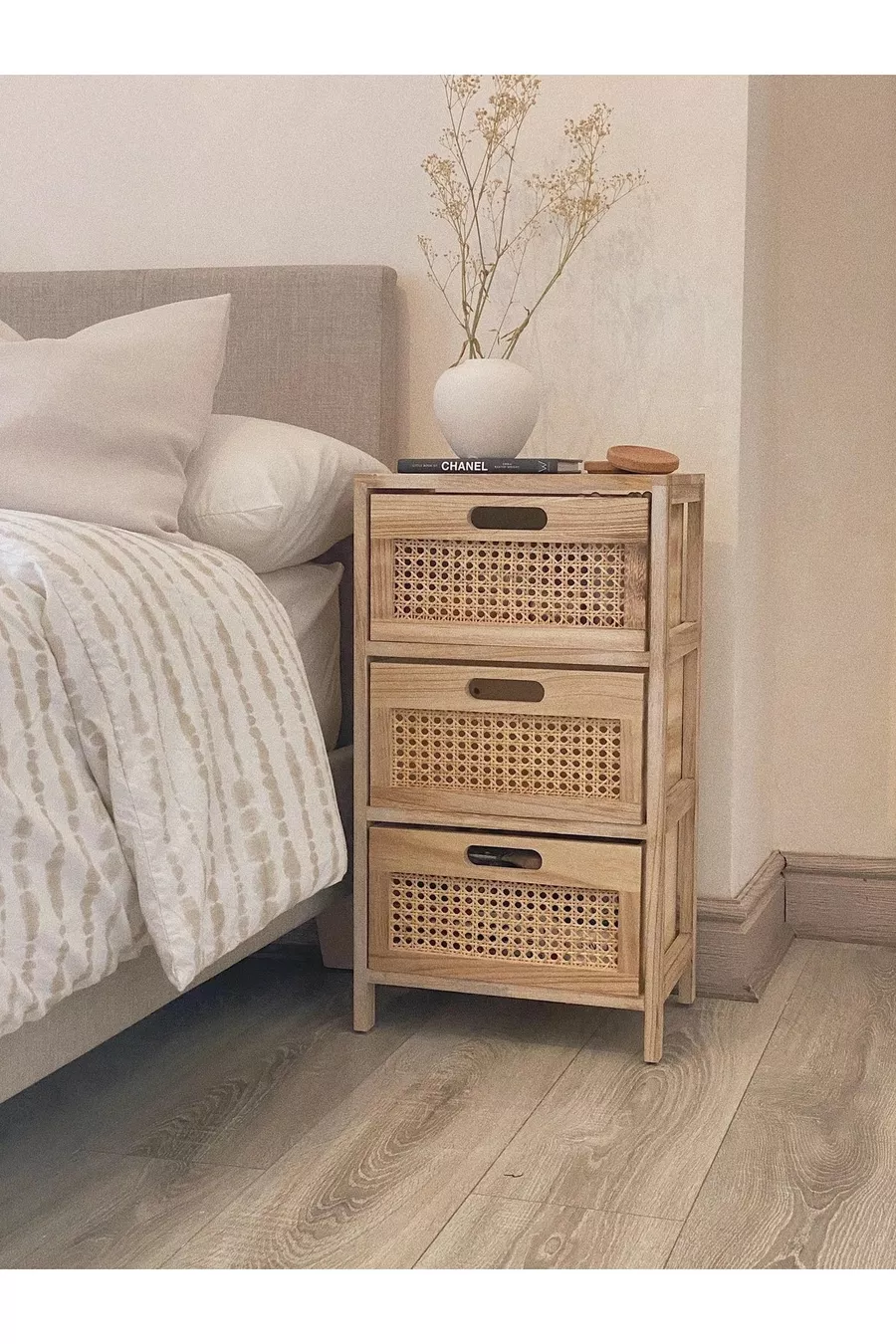 Table de chevet Woodteks Hazeranlı à 3 tiroirs