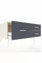 Commode Kronos 3 tiroirs Pierre de lune/Pierre de lune/Anthracite
