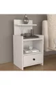 Модерен нощен шкаф с рафтове и чекмеджета, 100% MDF