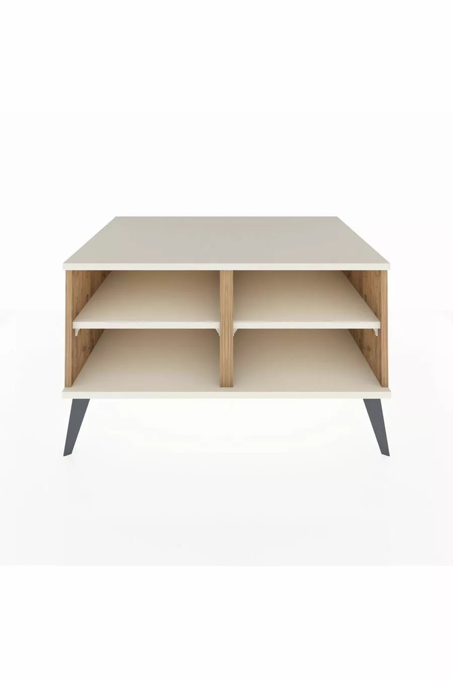 Commode Kronos à 2 étagères en pin et pierre d'achim