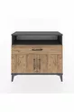 Commode Arges 2 étagères, 1 tiroir, 2 portes, Anthracite-Pin