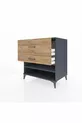 Commode Kronos à une étagère et deux tiroirs Anthracite-Pin