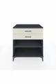 Commode Kronos à une étagère et 2 tiroirs Anthracite-Pierre de Lune