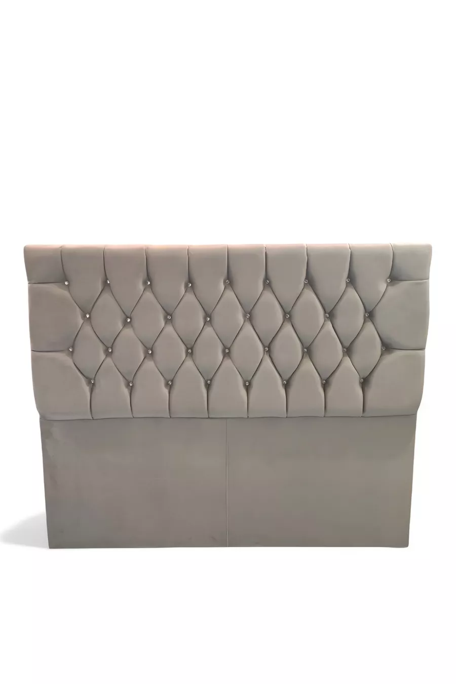 Tête de lit double - Tête de lit - Tête - Babyface gris clair brillant réversible
