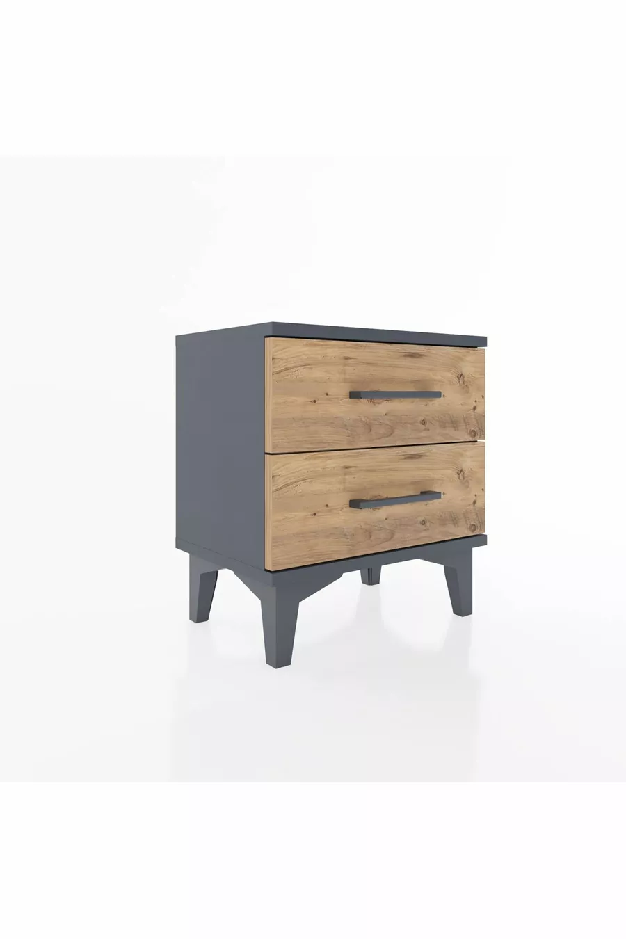 Arges Commode 2 Lades Antraciet-Naaldhout