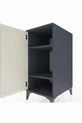Table de chevet Kronos à 2 étagères avec 1 porte Anthracite-Pierre de lune