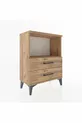 Arges Commode Single Shelf 2 Drawers Pine-Pine