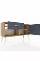 Arges Dresser with Single Shelf, Single Drawer, Single Door Pine-Anthracite
