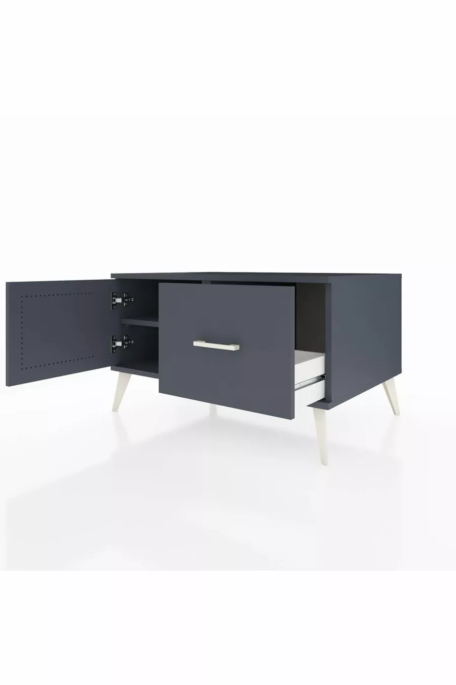 Kronos Dresser Single Shelf Single Drawer Single Door Anthracite-Anthracite