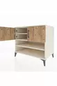 Commode Kronos 3 étagères 2 portes Pierre de lune-Pin