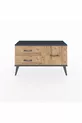 Commode Arges 3 étagères Pin-Anthracite/Pin