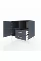 Commode Kronos avec 2 étagères, 2 tiroirs et 2 portes Anthracite-Anthracite