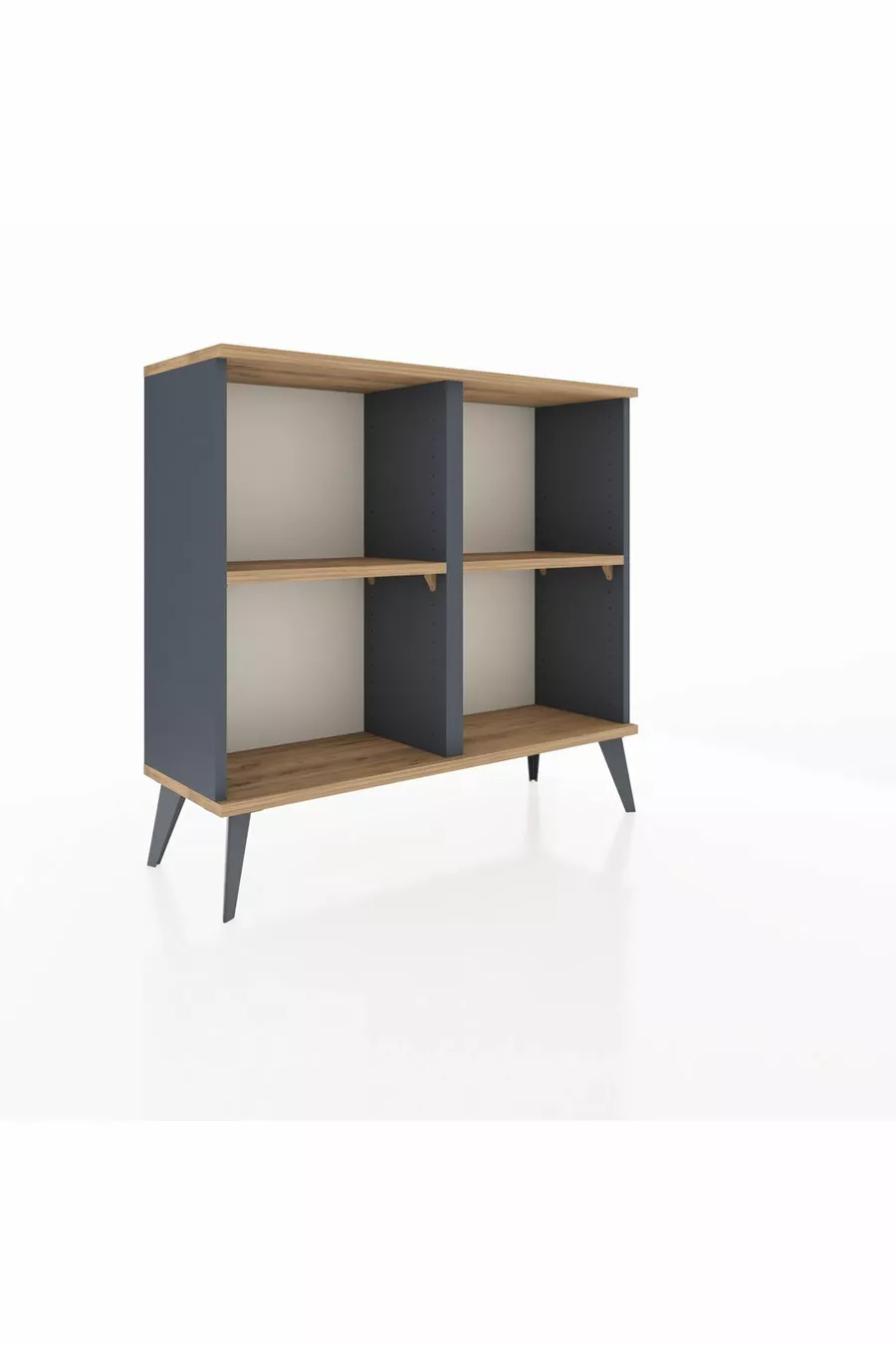 Arges Kommode mit 2 Regalen Anthrazit-Kiefer