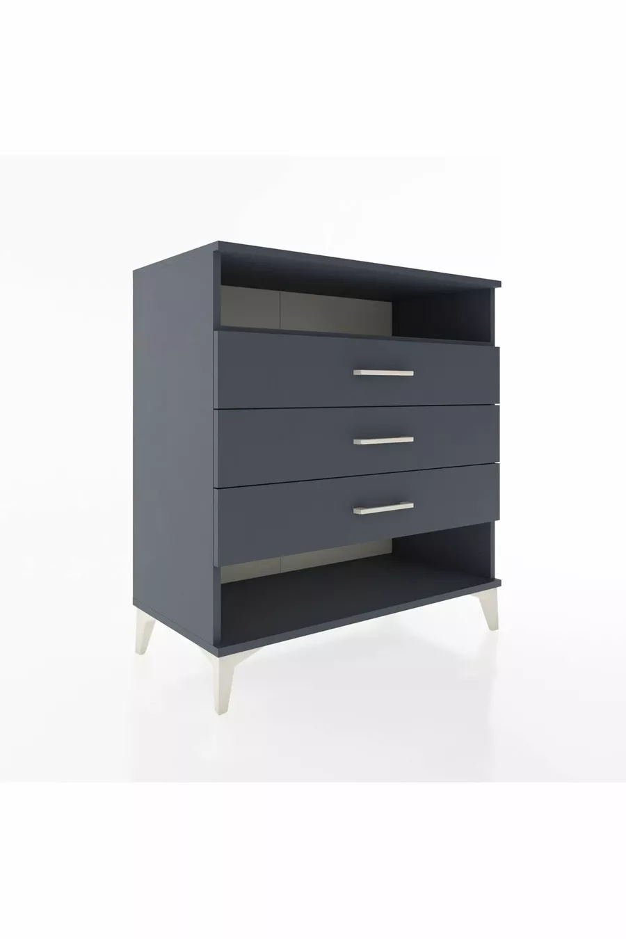 Hyperion Dressoir Met Eén Plank En 3 Lades Antraciet-Antraciet