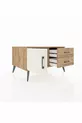 Commode Kronos avec une seule étagère, 2 tiroirs et une porte, Pin-Pierre d'Ay