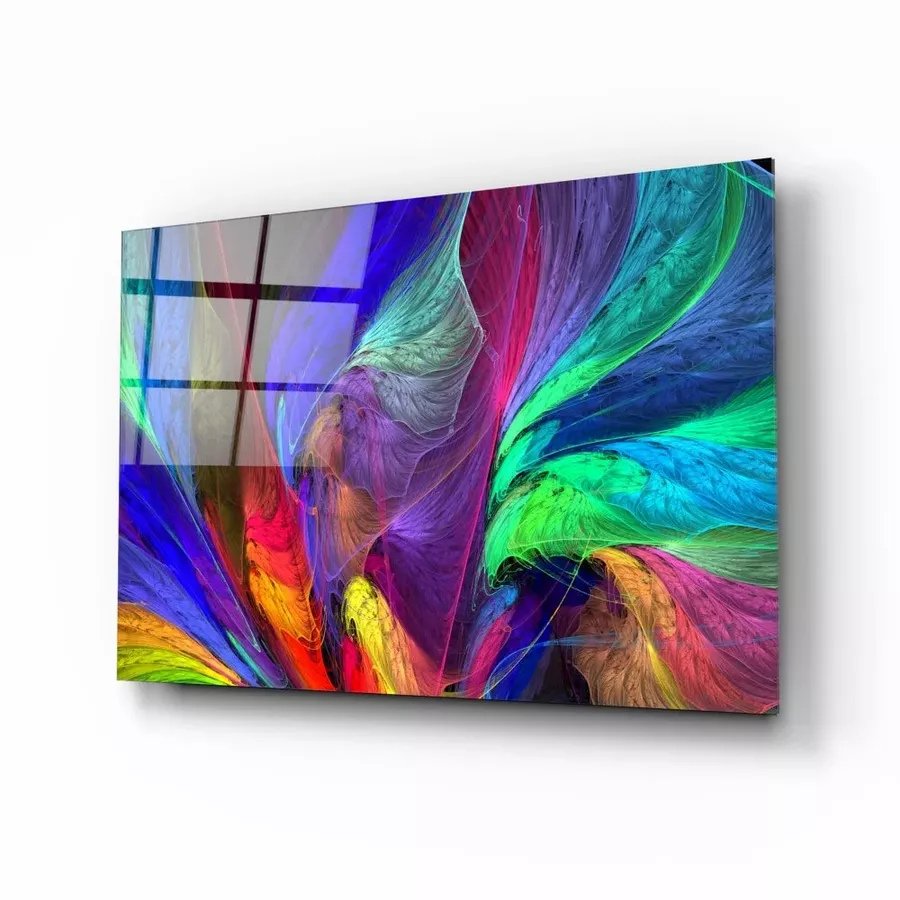 Peinture sur Verre aux Motifs Colorés
