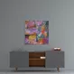 Peinture abstraite sur verre