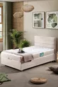 Set Letto Comfort Singolo Sofia con Rete e Testiera Cream