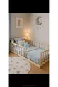 Lit pour enfant en bois massif naturel avec lattes rondes cm X cm Bois naturel