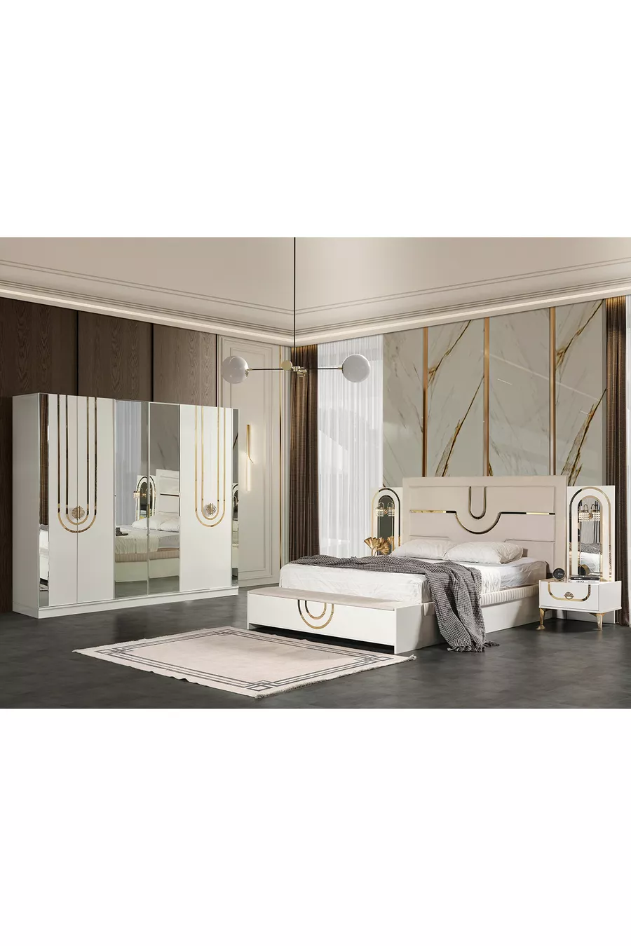 Ensemble de chambre à coucher Safir en aggloméré