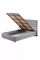 Sofia Single Bed Base and Headboard Comfort Mattress Set Light Gray