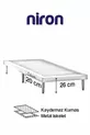 Niron Slim Bed - Eenpersoonsbedbodem - Met metalen frame, hoge poten en linnen hoes