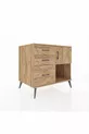 Commode Kronos avec une étagère, 3 tiroirs et une porte, pin-pin