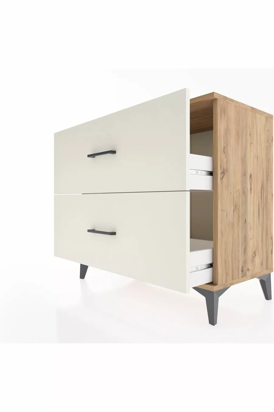 Commode Hyperion 2 tiroirs Pin-Ambre