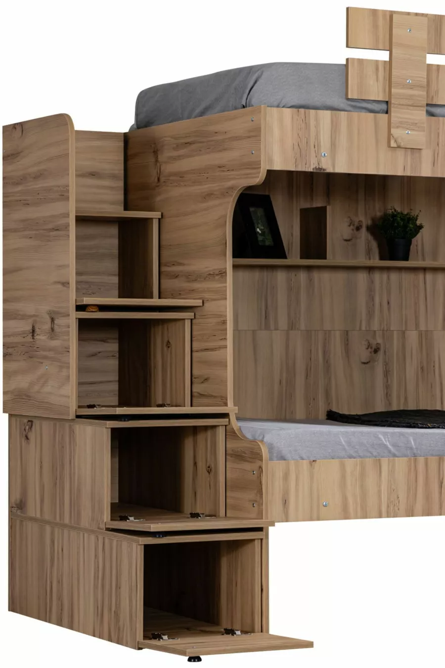 Lits superposés, Lit superposé Viva 2 places avec armoire 3 portes + 2 matelas confort