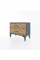 Chevet Arges 2 tiroirs Anthracite-Pin