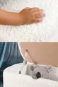 Pouf pour enfant Yomme avec rangement - blanc Teddy