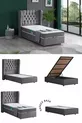 Riga Single MDF Bed Base, Gray (Excluding Headboard and Mattress)