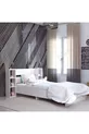 Lit simple avec étagère compatible avec matelas Smart, blanc - Smart