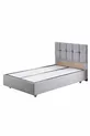 Ensemble de lit Berlin avec sommier simple et tête de lit Comfort, gris clair