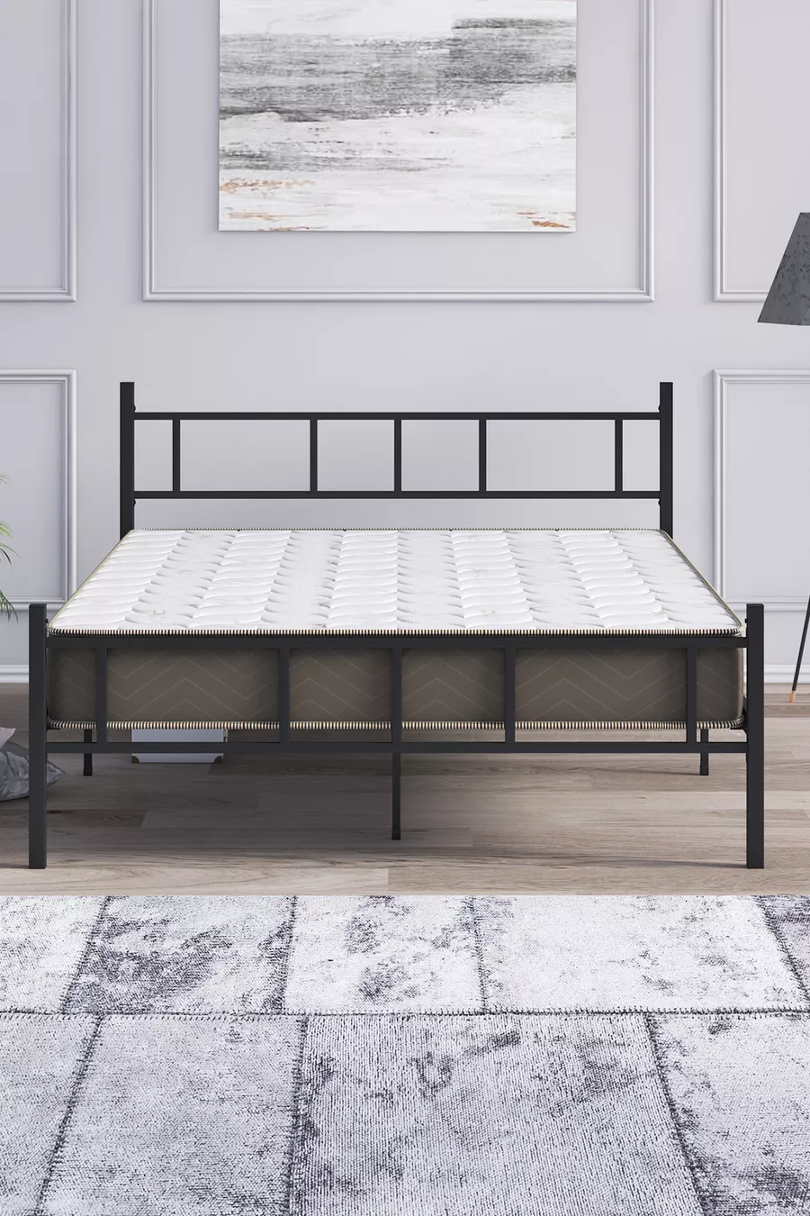 Metal Bed Frame, Akın Metal Bed Frame, Wrought Iron Bed Frame, Available in Various Sizes