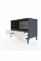Commode Hyperion 2 étagères 1 tiroir Anthracite-Quartz