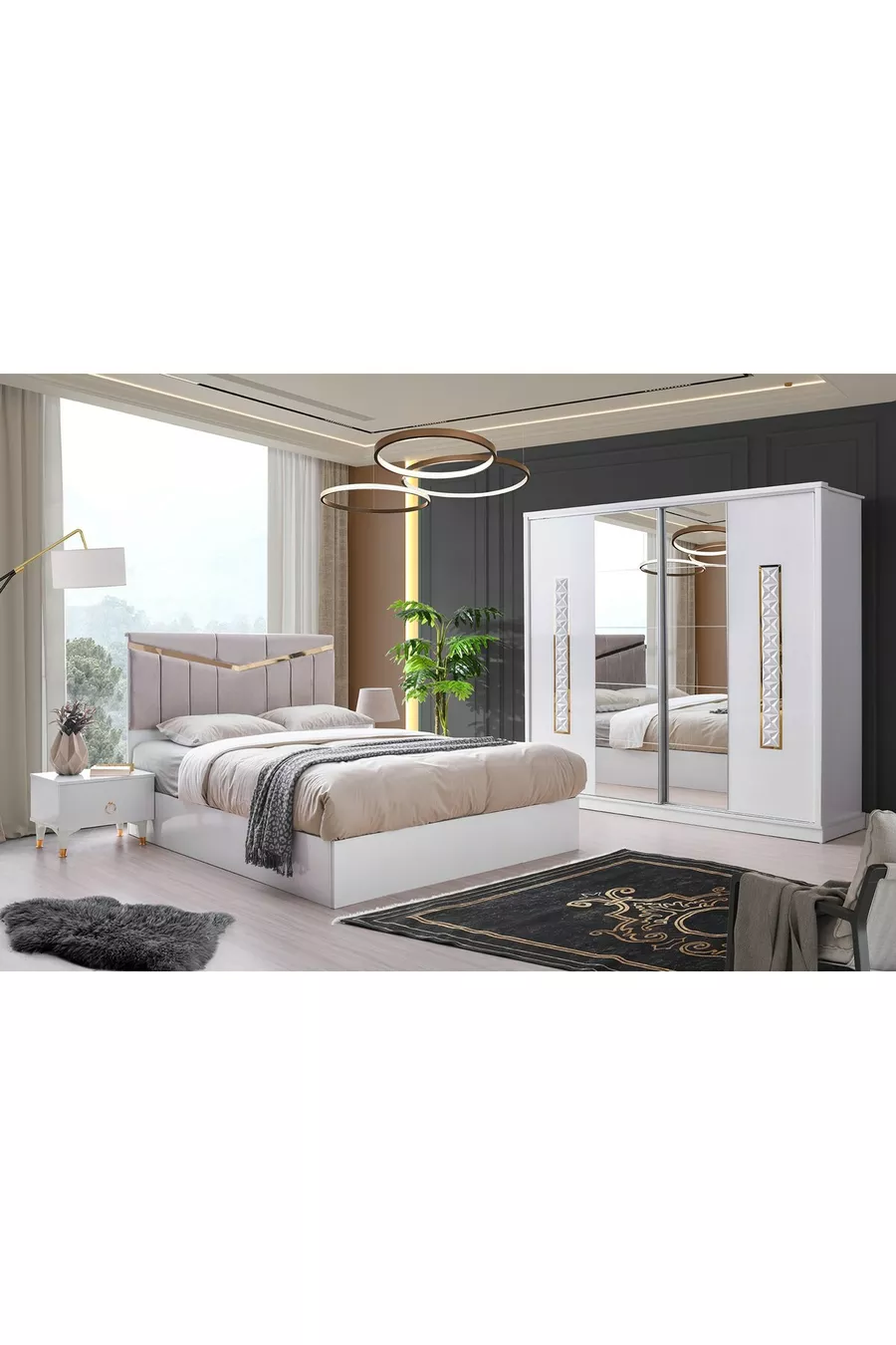 Şehzade White Eurasia Bedroom Set