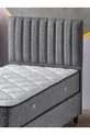 Ezgi Ensemble 3 pièces pour une personne (Sommier + Tête de lit + Matelas) (Lin Gris)