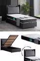 Ensemble de lit Comfort avec sommier simple Zagreb, Anthracite