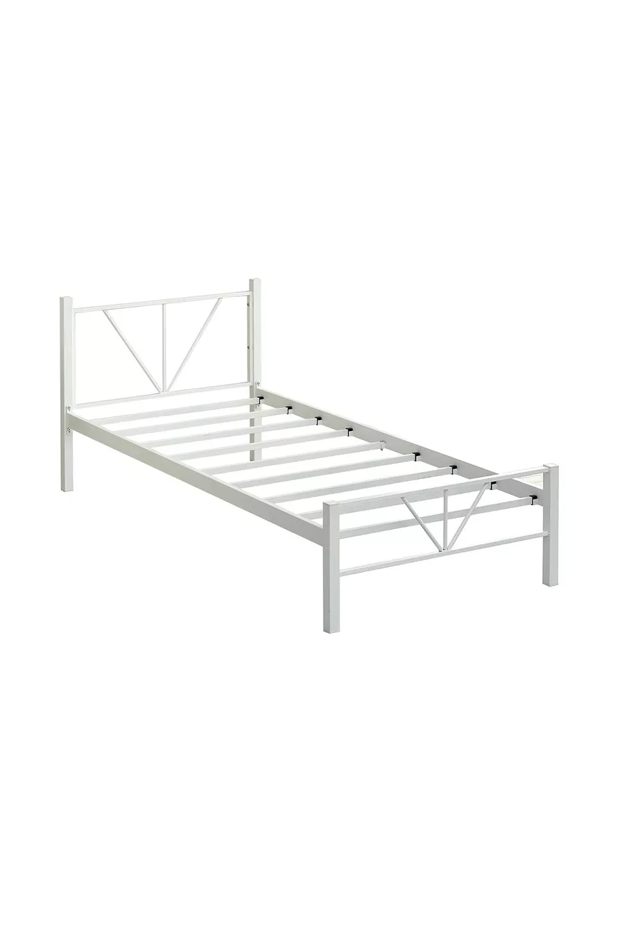 Alchera Single Metal Bed White