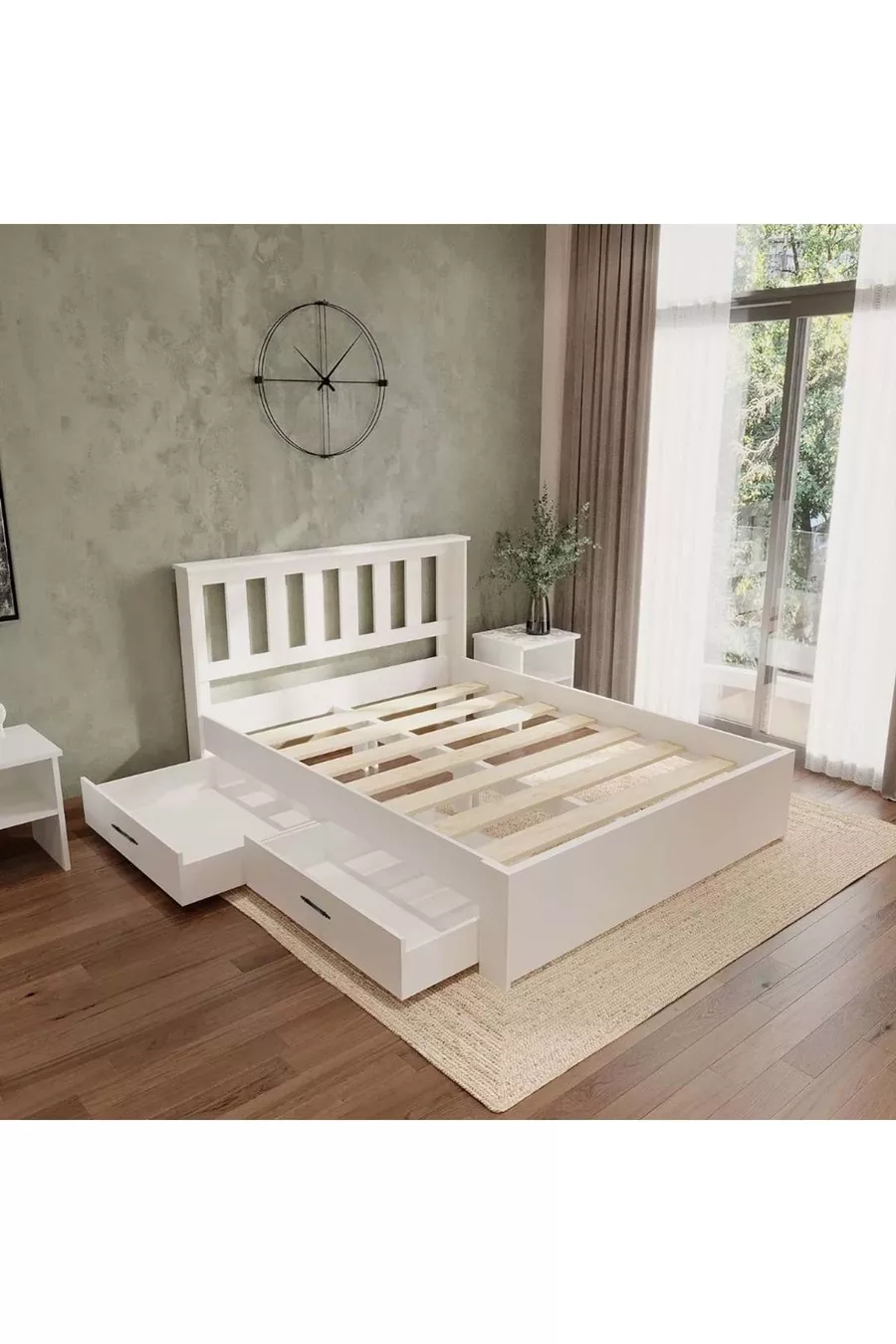 Blanc Pur 4 Tiroirs Installation Facile