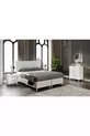 Complete MDF Paris White Bedroom Set with 6 Doors and Bed Base