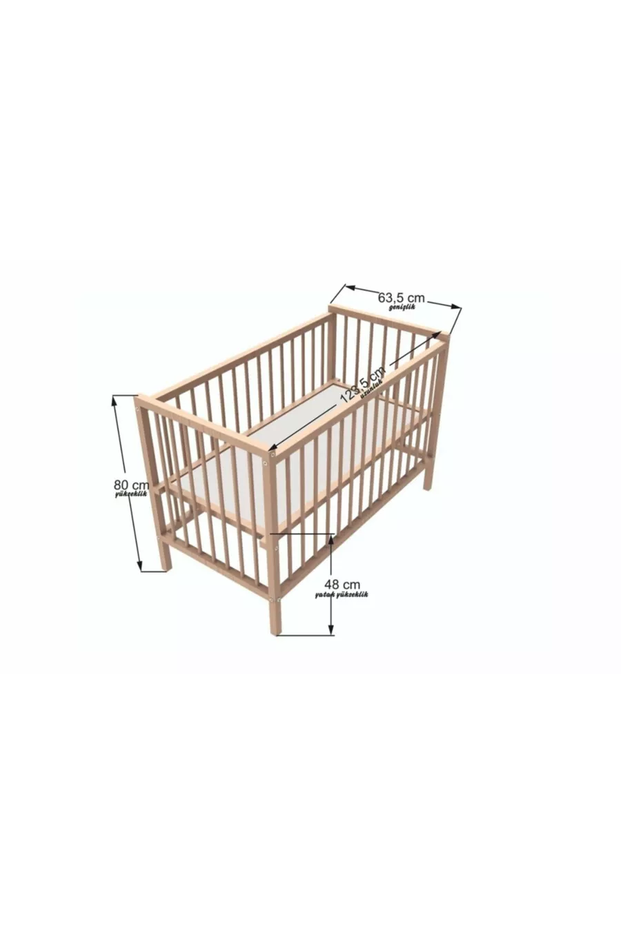 Lit pour bébé en bois à deux niveaux