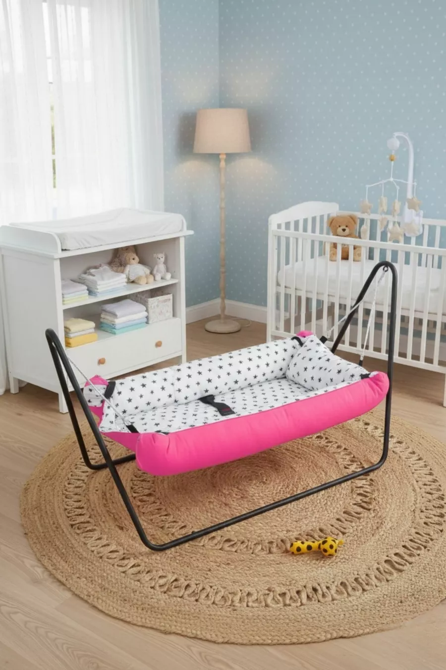 Portatif Bebek Hamak Beşik (pembe)