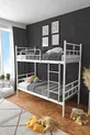 Koza Ranza Lit Superposé Compatible avec Matelas Blanc en Métal Séparable
